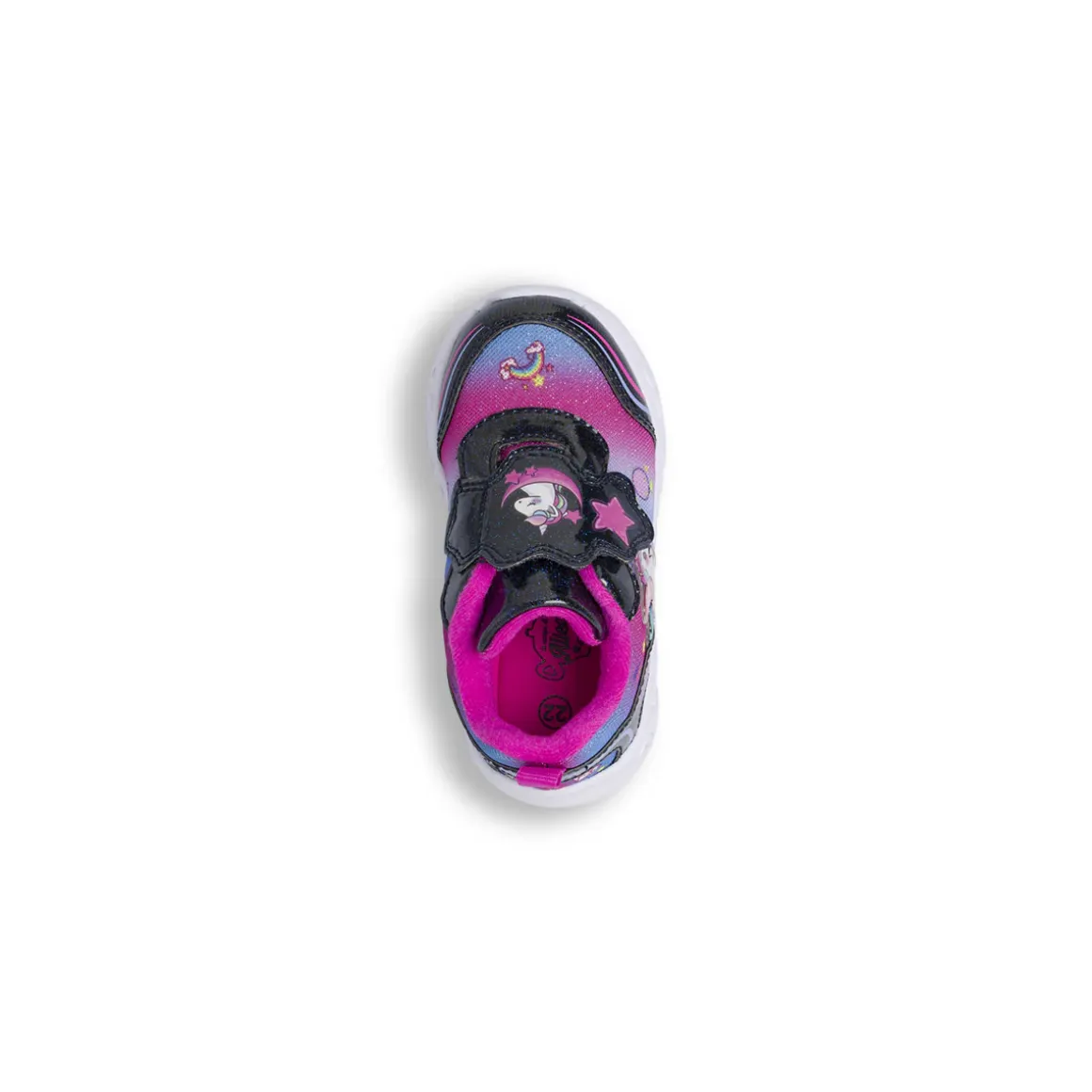 Sneakers Primi passi da bambina fucsia con unicorno e luci Le scarpe di Alice