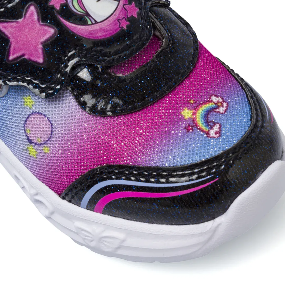 Sneakers Primi passi da bambina fucsia con unicorno e luci Le scarpe di Alice