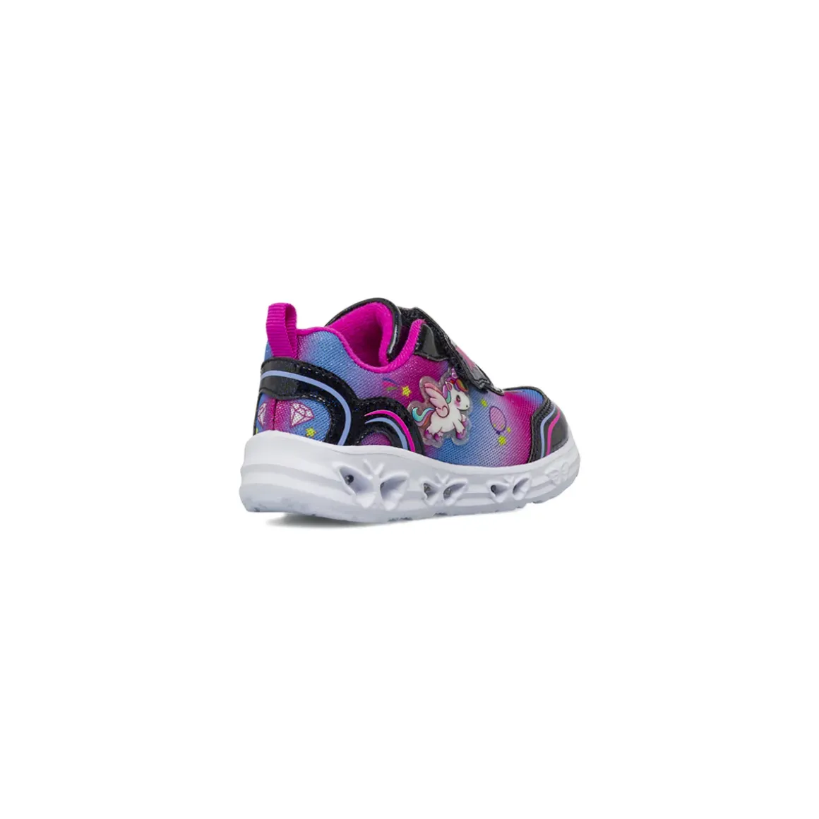 Sneakers Primi passi da bambina fucsia con unicorno e luci Le scarpe di Alice