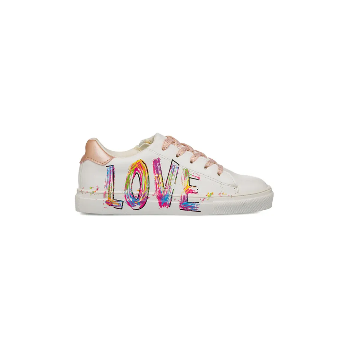 Sneakers Ragazza bianche con scritta LOVE Dieci Baci