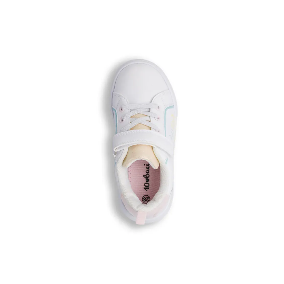 Sneakers Ragazza bianche con stampa colorata Dieci Baci