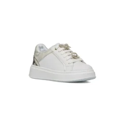 Sneakers Ragazza bianche e argento Dieci Baci