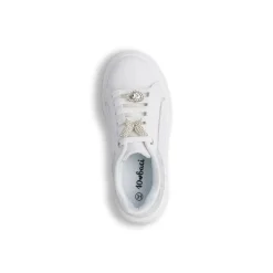Sneakers Ragazza bianche e argento Dieci Baci