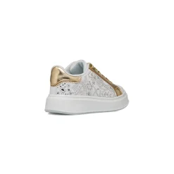 Sneakers Ragazza bianche e oro con strass Dieci Baci
