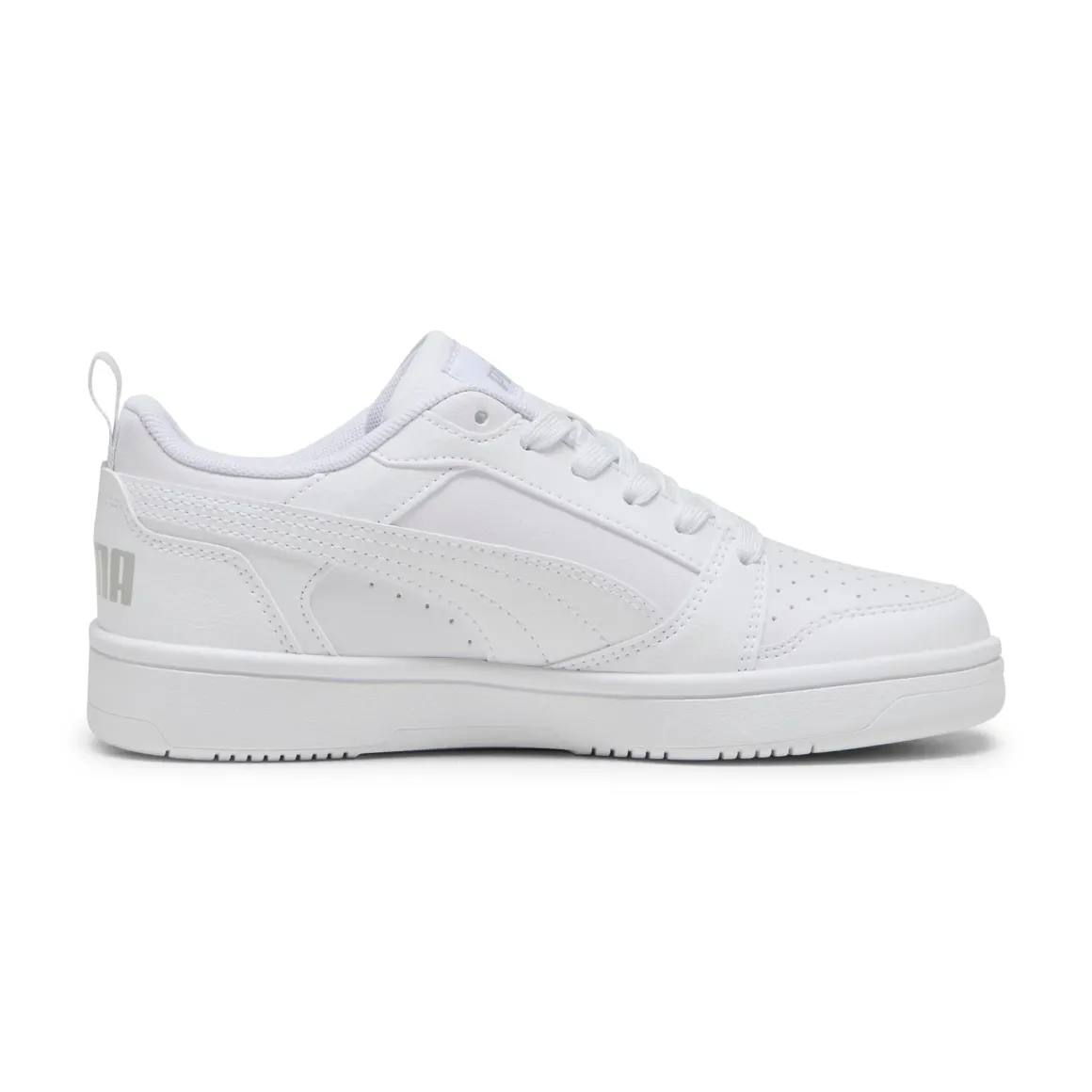Sneakers ragazza e ragazzo bianche con logo Puma Rebound V6 Low