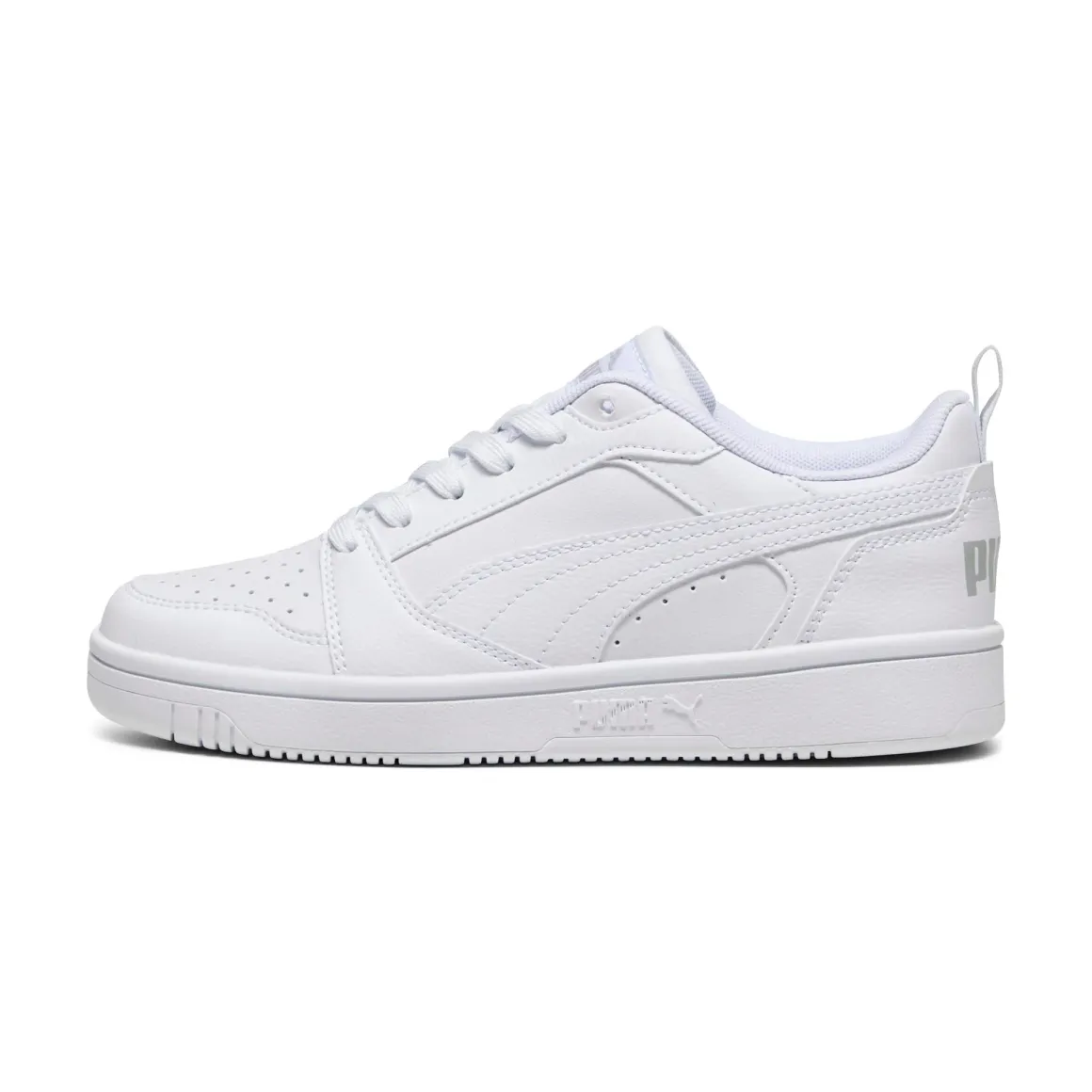 Sneakers ragazza e ragazzo bianche con logo Puma Rebound V6 Low