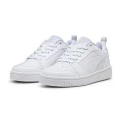 Sneakers ragazza e ragazzo bianche con logo Puma Rebound V6 Low