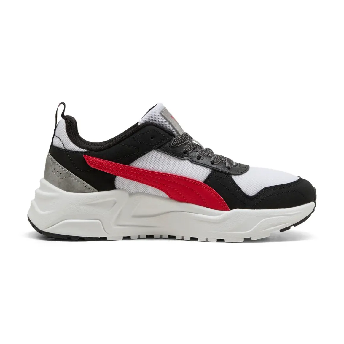 Sneakers Ragazzo bianche e nere con dettagli rossi Puma Trinity 2