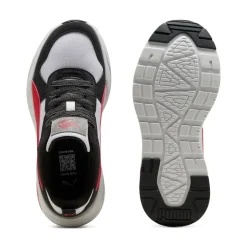 Sneakers Ragazzo bianche e nere con dettagli rossi Puma Trinity 2