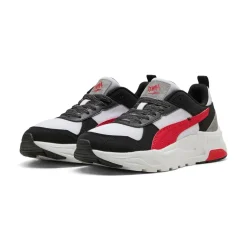 Sneakers Ragazzo bianche e nere con dettagli rossi Puma Trinity 2