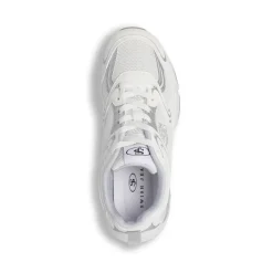 Sneakers retrò bianche da Donna con dettagli argento Swish Jeans