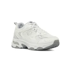 Sneakers retrò bianche da Donna con dettagli argento Swish Jeans