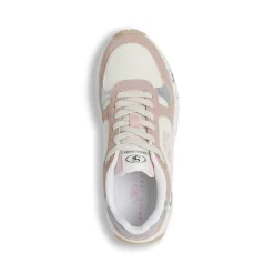 Sneakers retrò da donna Swish Jeans rosa e bianche