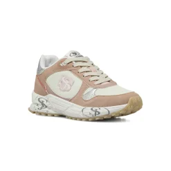Sneakers retrò da donna Swish Jeans rosa e bianche