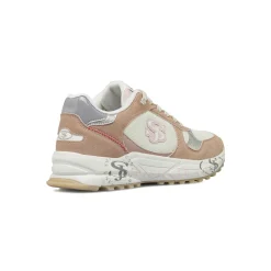 Sneakers retrò da donna Swish Jeans rosa e bianche