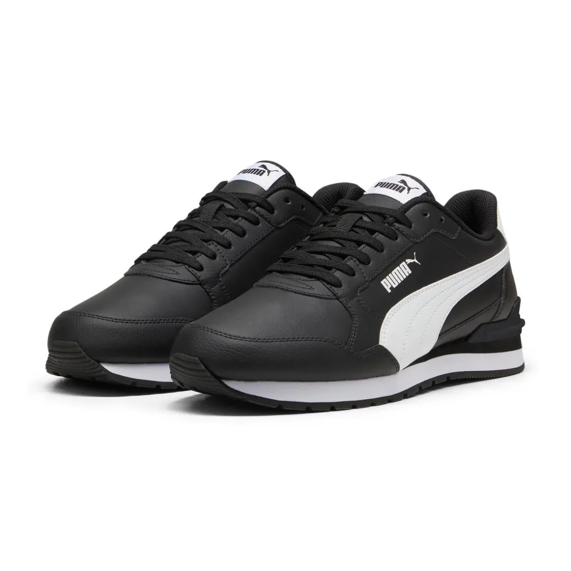 Sneakers retro da Uomo nere con inserti bianchi Puma Runner v4