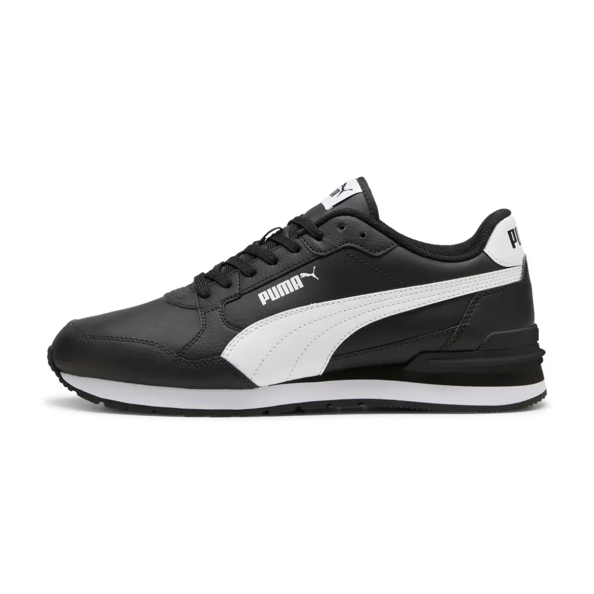 Sneakers retro da Uomo nere con inserti bianchi Puma Runner v4