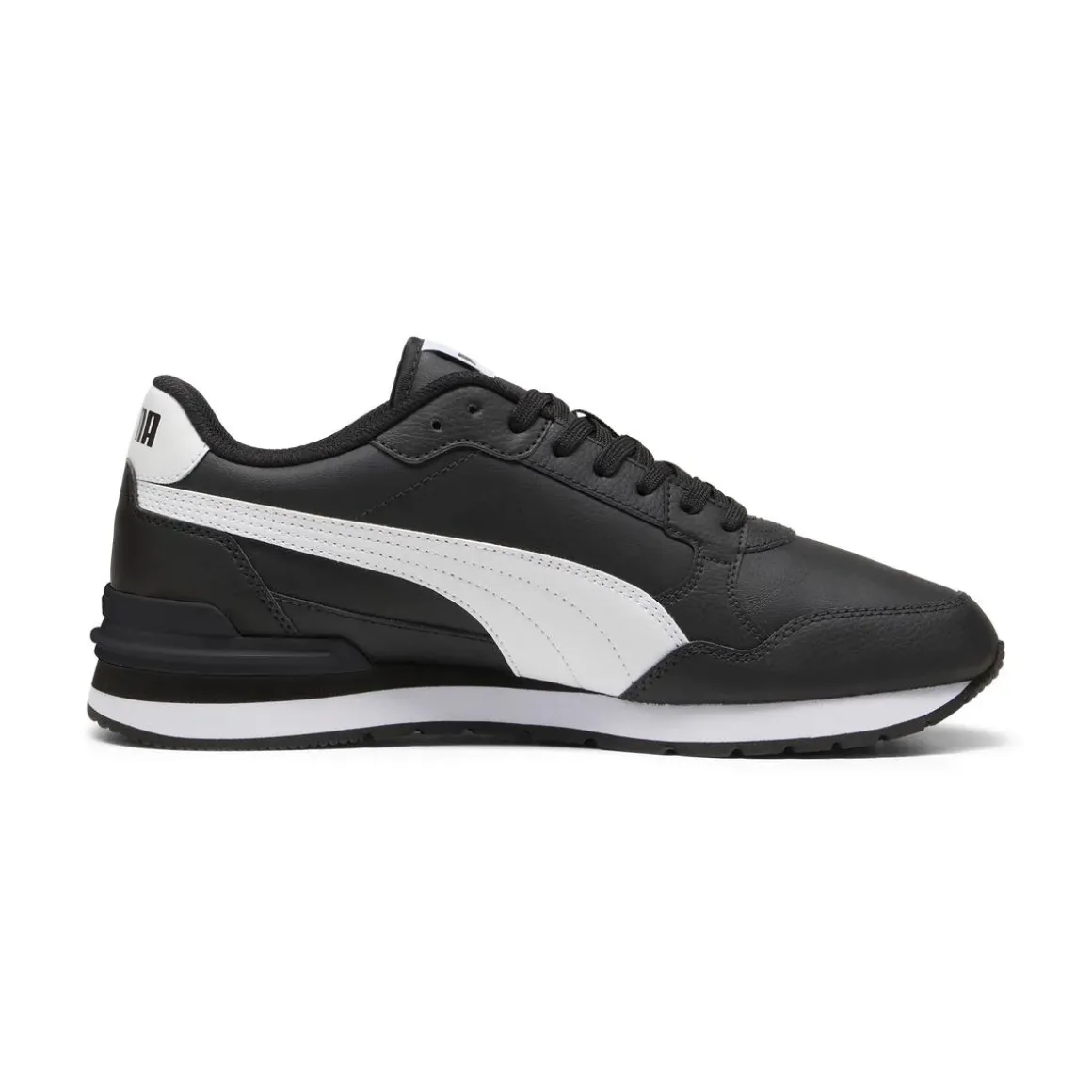 Sneakers retro da Uomo nere con inserti bianchi Puma Runner v4