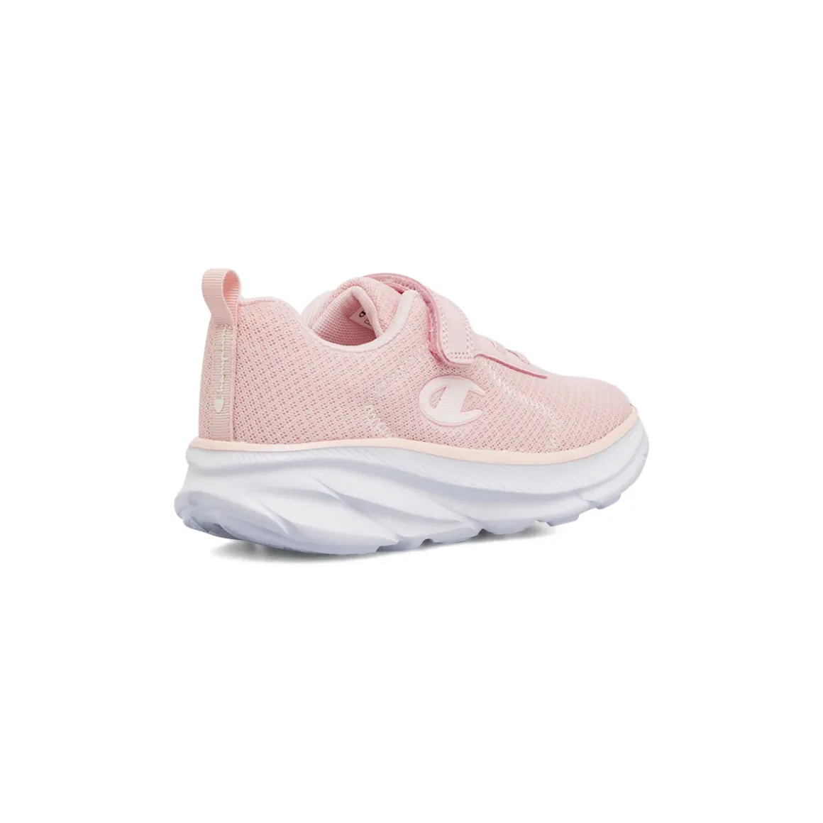 Sneakers Rosa Bambina in tessuto mesh con chiusura a strappo Champion