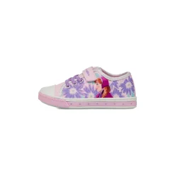 Sneakers rosa da Bambina con chiusura con strappi e stampa Frozen