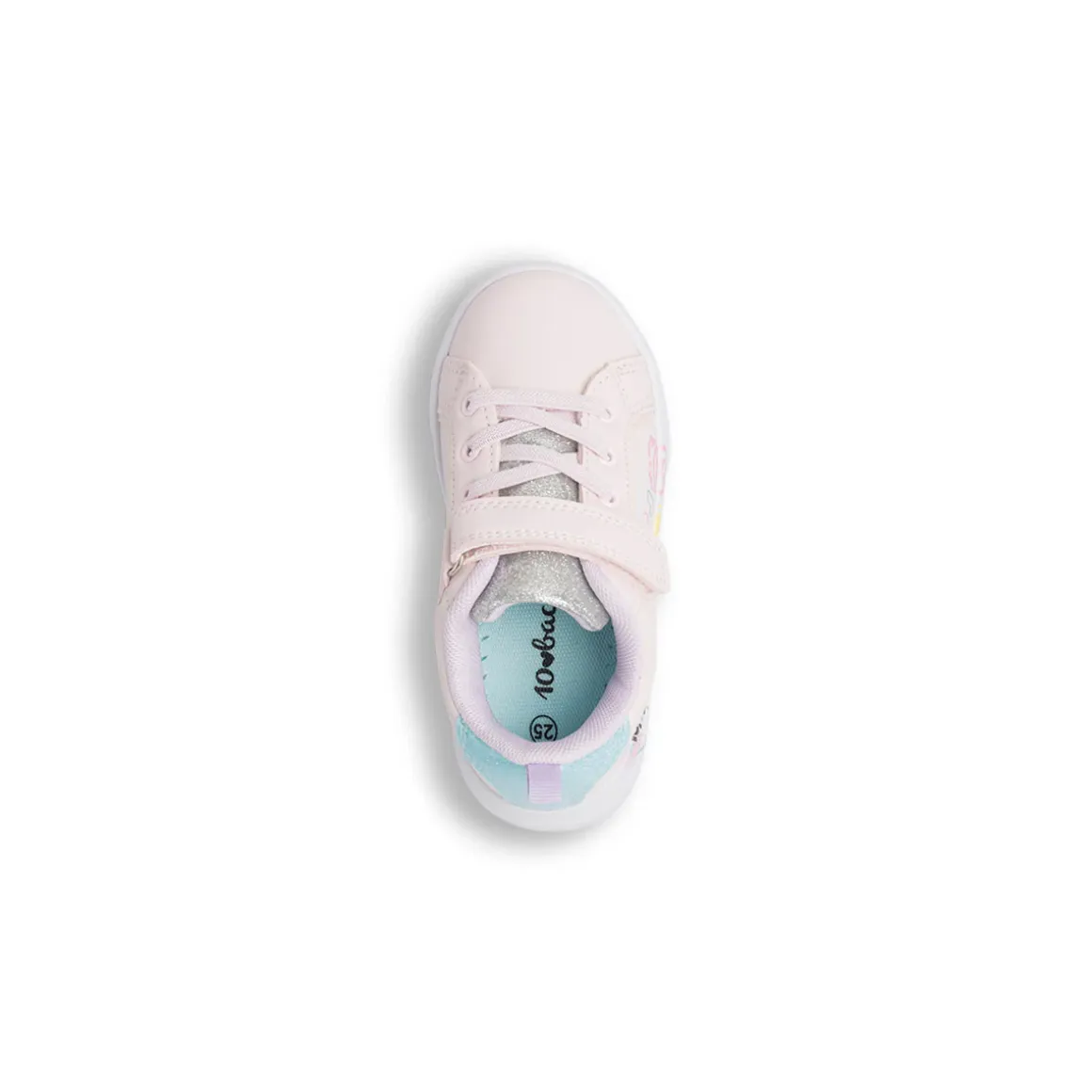 Sneakers rosa da bambina con dettaglio glitter e strappo Dieci Baci