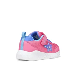 Sneakers rosa da Bambina con dettaglio stella e suola traspirante Geox