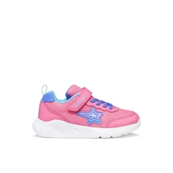 Sneakers rosa da Bambina con dettaglio stella e suola traspirante Geox