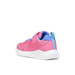 Sneakers rosa da Bambina con dettaglio stella e suola traspirante Geox