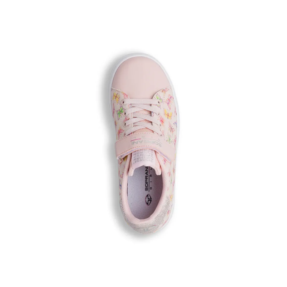 Sneakers rosa da Bambina con farfalle multicolor Soprani Sport