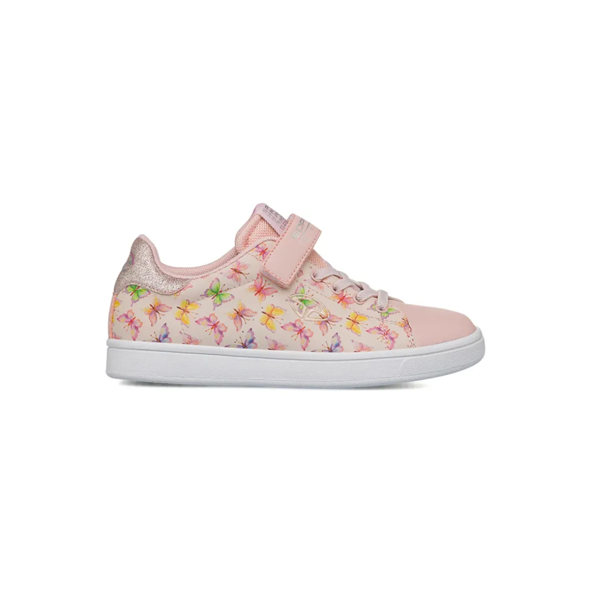 Sneakers rosa da Bambina con farfalle multicolor Soprani Sport