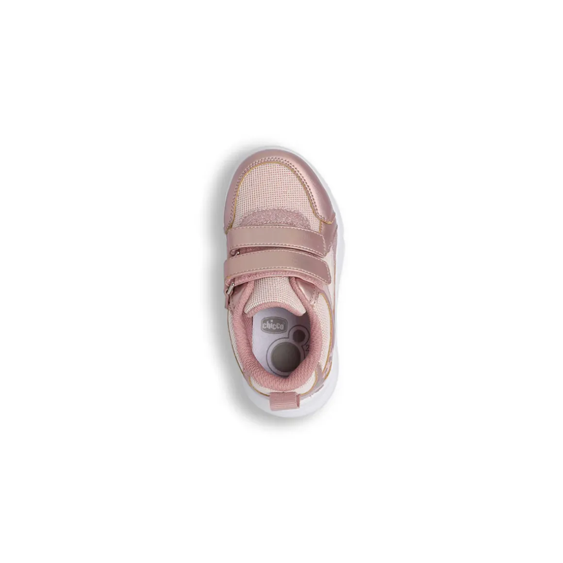 Sneakers Rosa da Bambina con glitter e doppio strappo Chicco