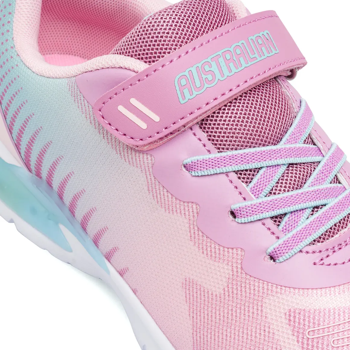 Sneakers rosa da bambina con Luci e strappo in velcro Australian