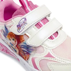 Sneakers rosa da Bambina con luci nella suola e doppio strappo Winx