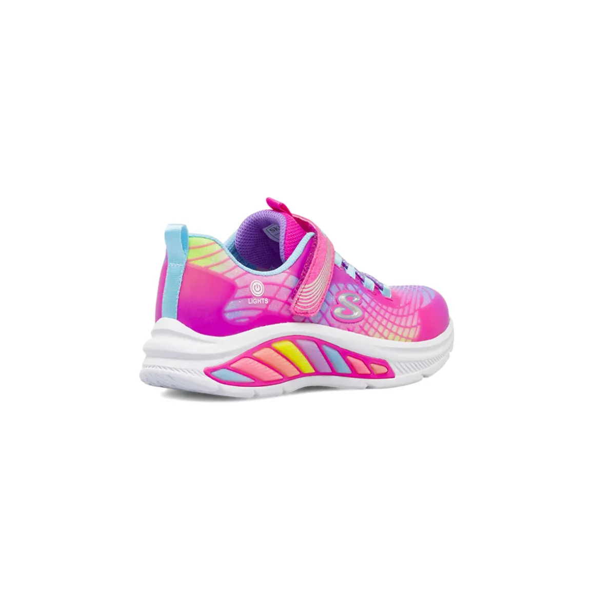 Sneakers rosa da bambina con luci Skechers S Lights Rainbow