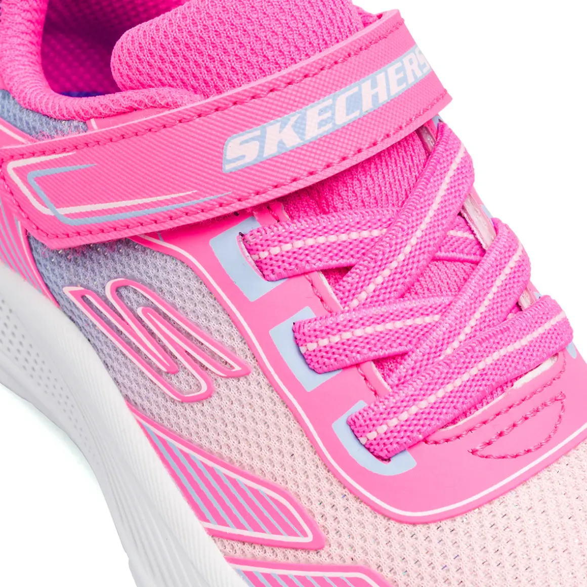 Sneakers rosa da Bambina con strappo Skechers Microspec Advance