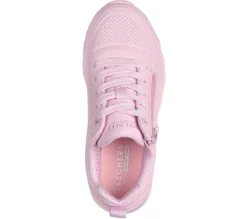 Sneakers rosa da bambina con soletta Memory Foam Skechers Uno Lite - Easy Zip