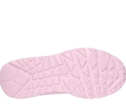 Sneakers rosa da bambina con soletta Memory Foam Skechers Uno Lite - Easy Zip