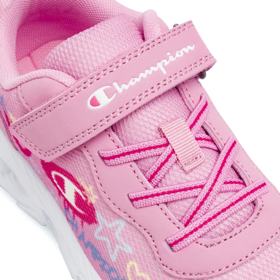 Sneakers rosa da Bambina e Ragazza con strappo e luci Champion