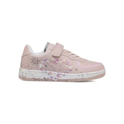 Sneakers rosa da Ragazza con stampa cuoricini e strappo Dieci Baci
