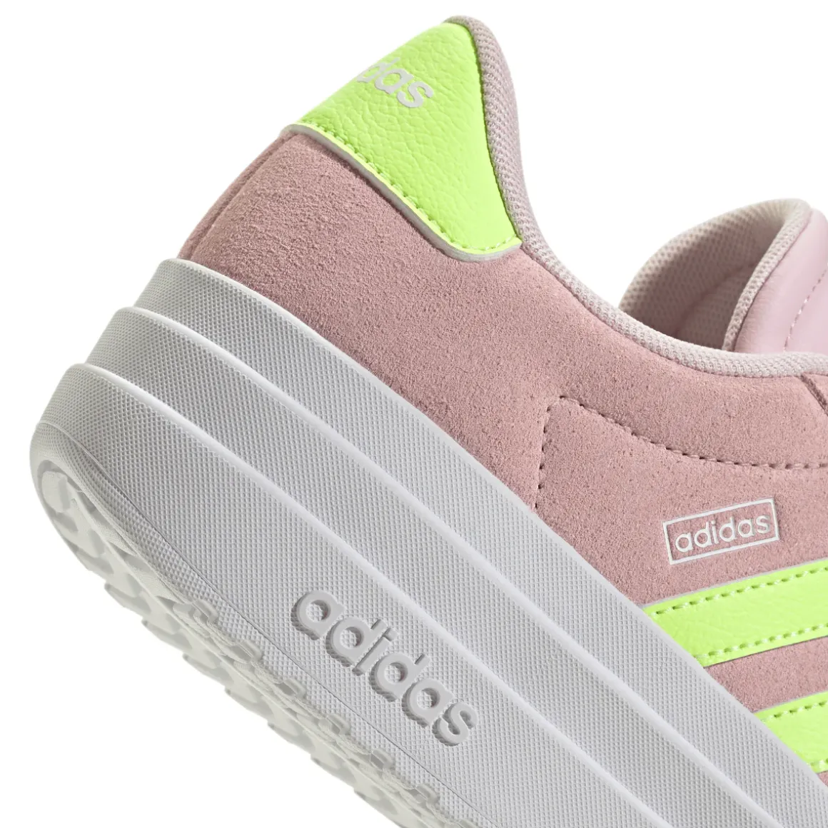 Sneakers rosa da Ragazza VL COURT BOLD con suola platform adidas