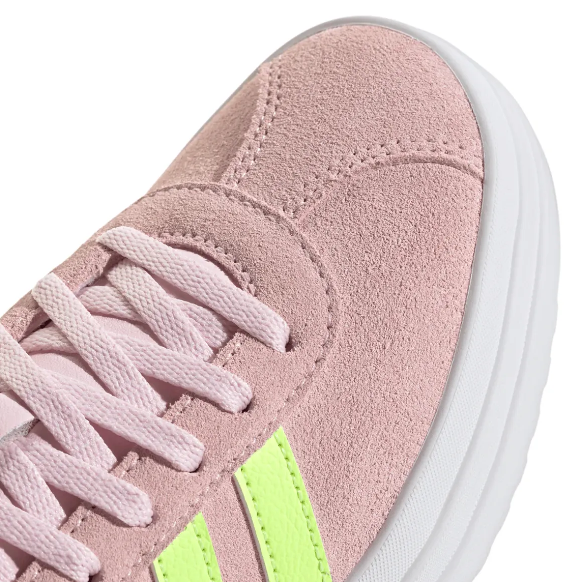 Sneakers rosa da Ragazza VL COURT BOLD con suola platform adidas