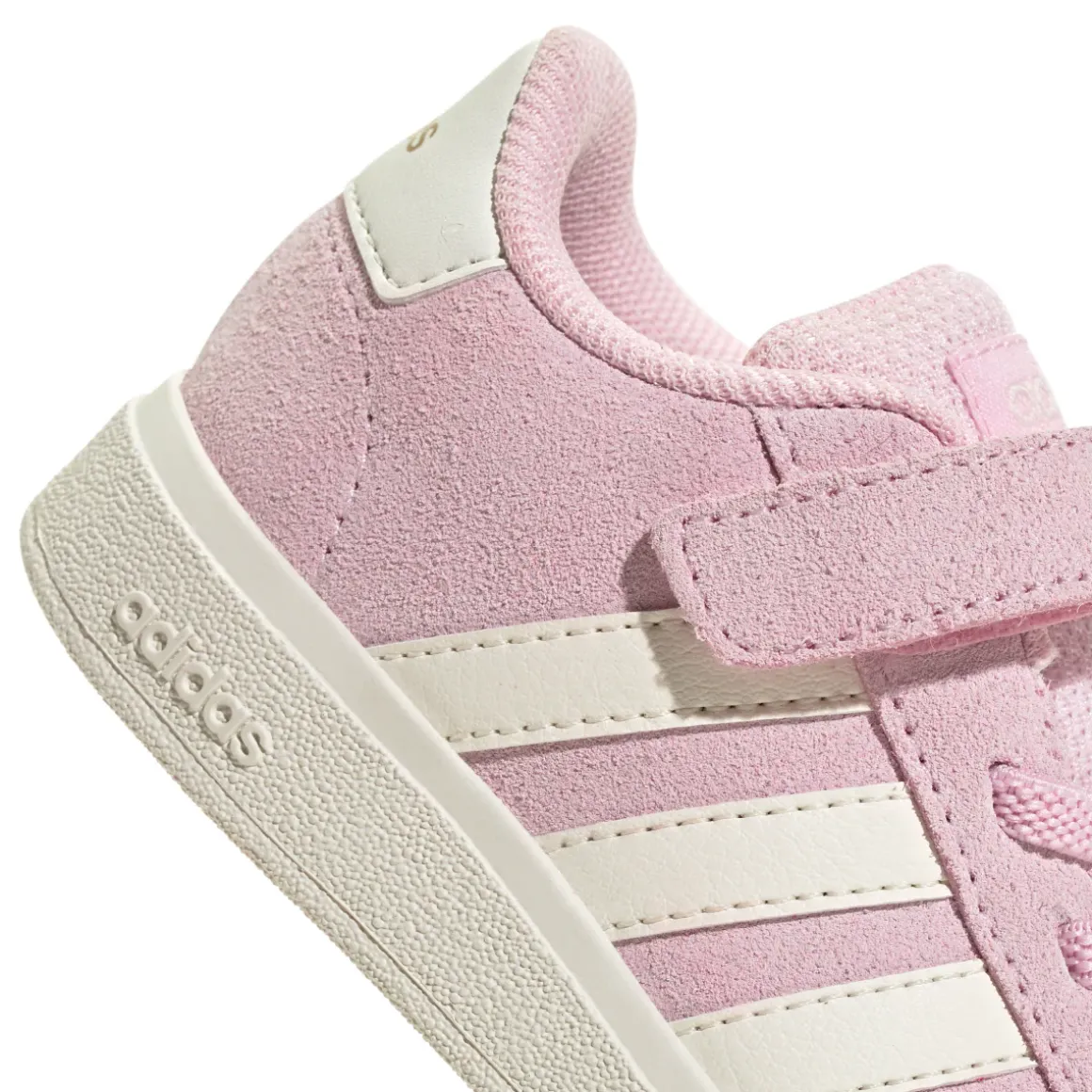 Sneakers rosa effetto scamosciato da Bambina con strappo adidas