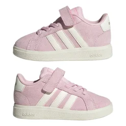 Sneakers rosa effetto scamosciato da Bambina con strappo adidas