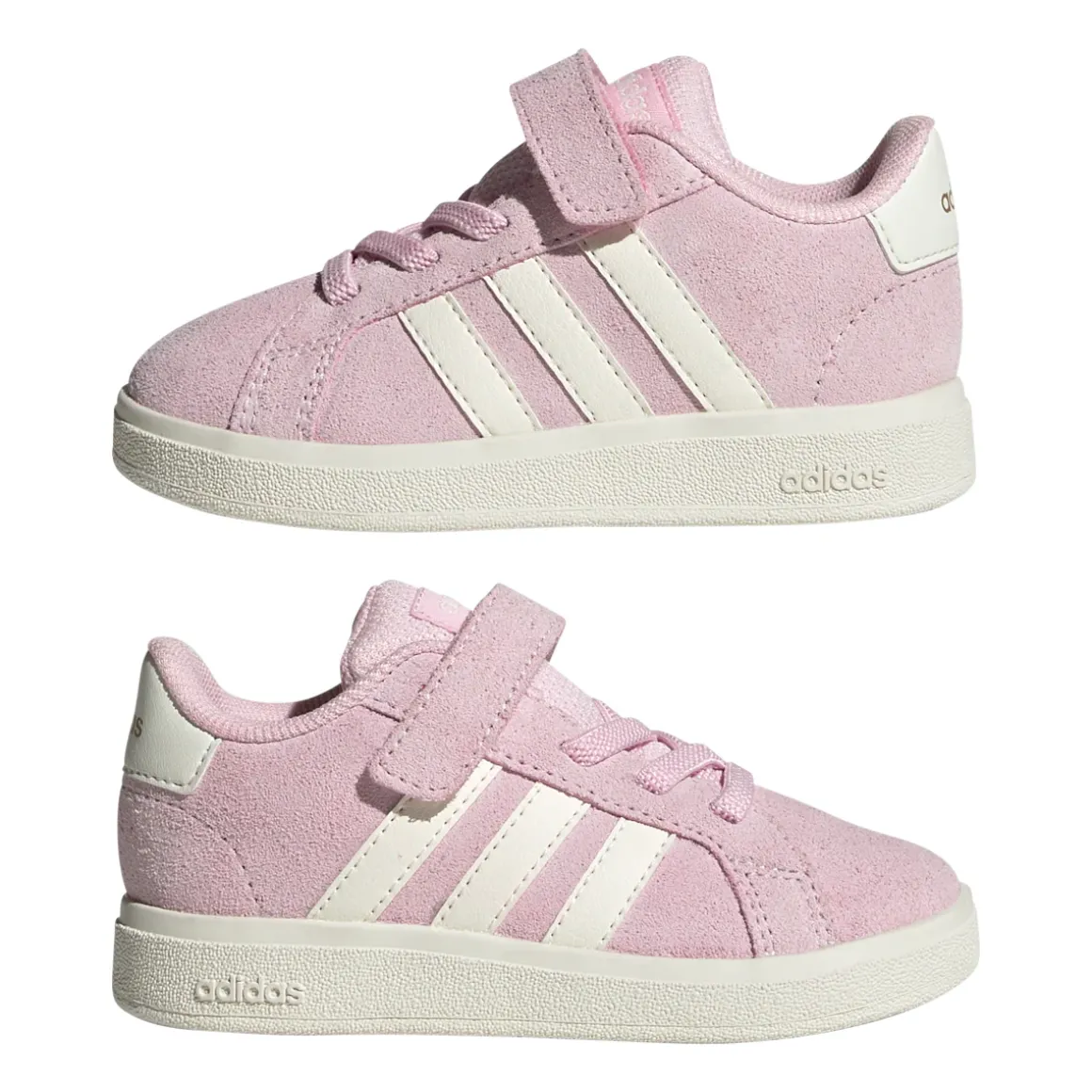 Sneakers rosa effetto scamosciato da Bambina con strappo adidas