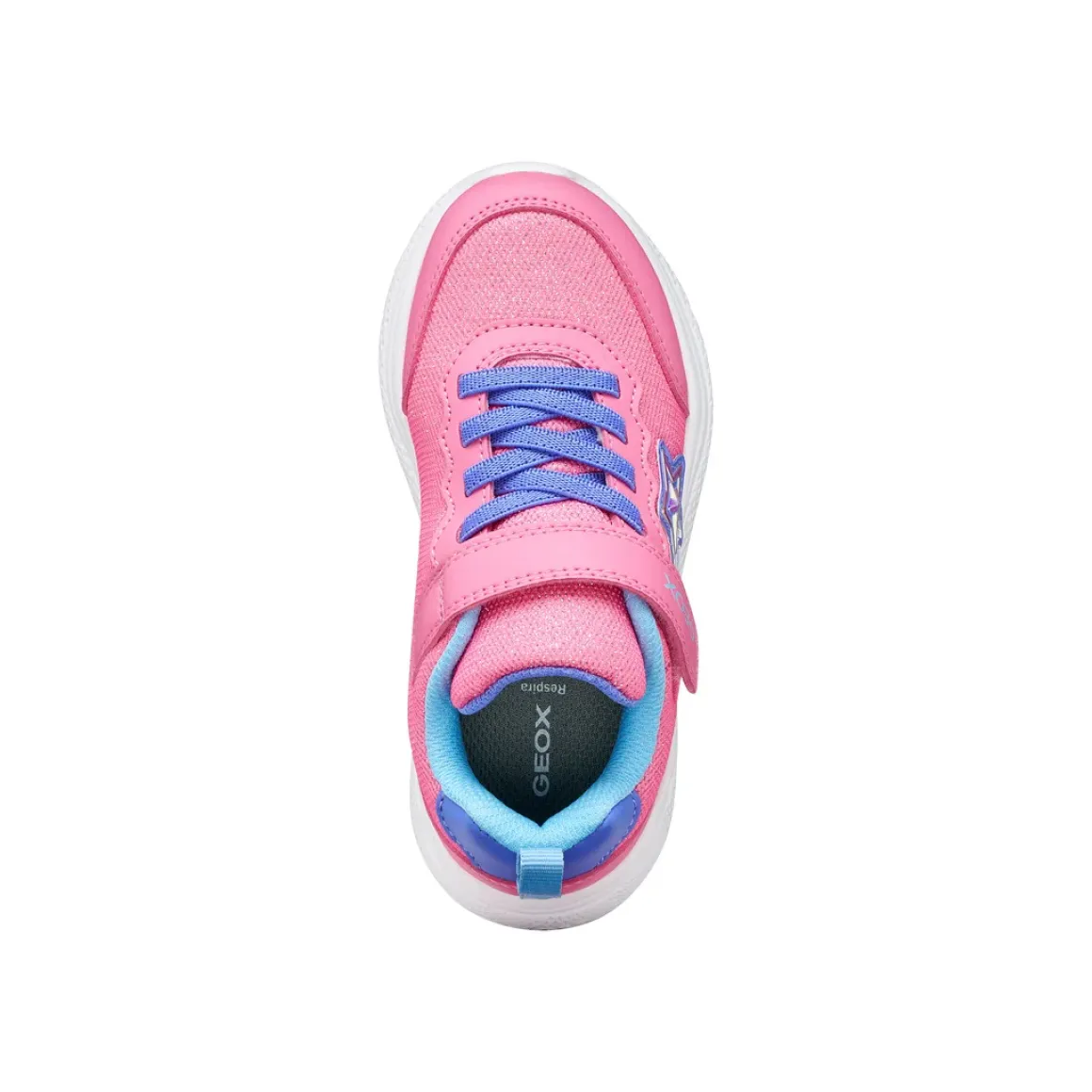 Sneakers rosa fucsia da Ragazza con suola traspirante e stella Geox