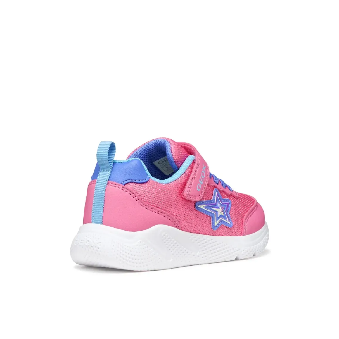 Sneakers rosa fucsia da Ragazza con suola traspirante e stella Geox