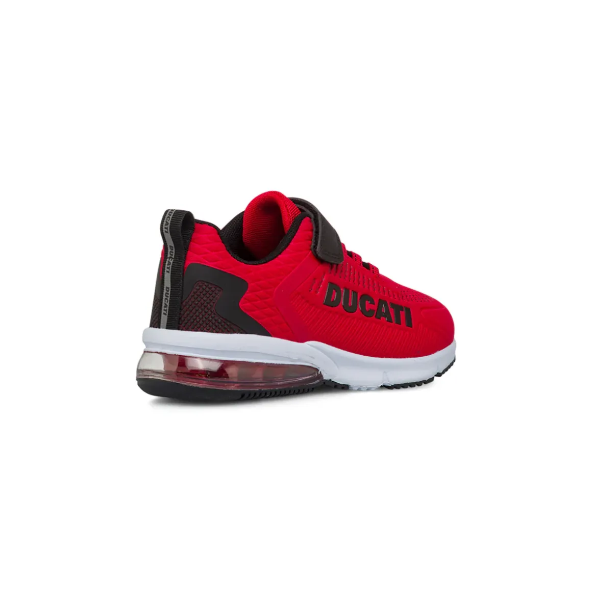 Sneakers rosse da bambino con ammortizzazione aad aria Ducati
