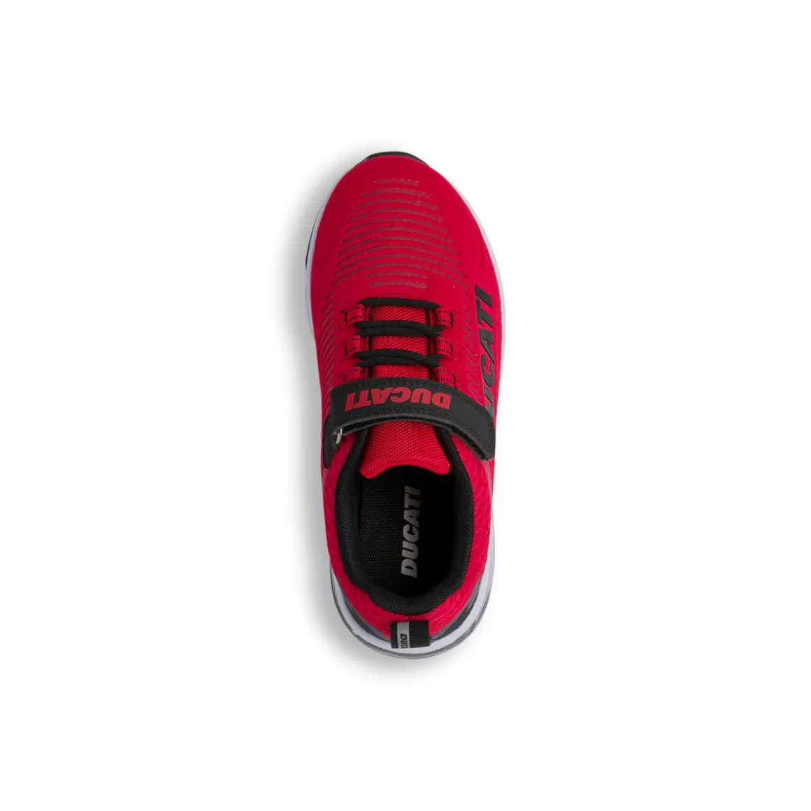 Sneakers rosse da bambino con ammortizzazione aad aria Ducati
