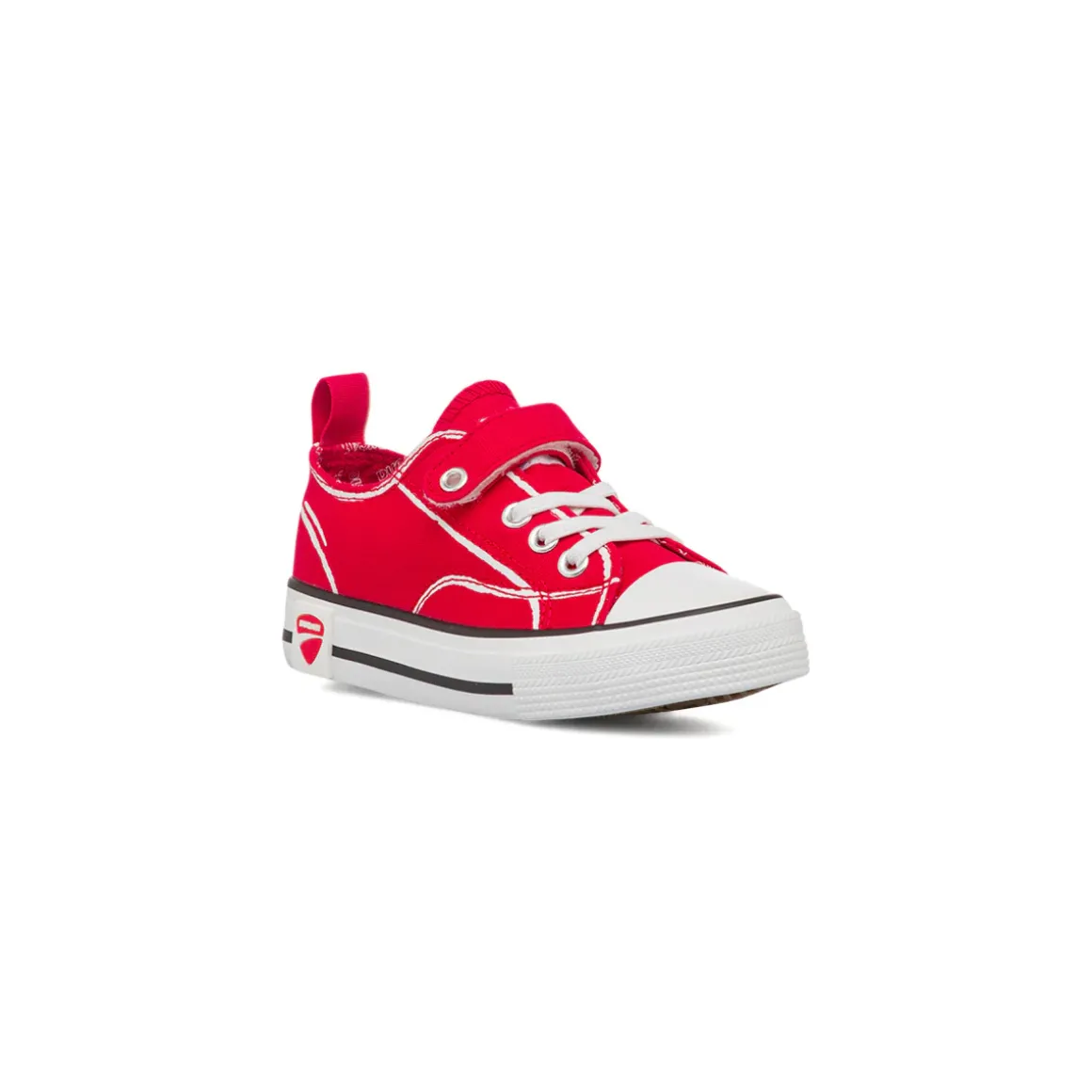 Sneakers rosse da Bambino Ducati con chiusura a strappo