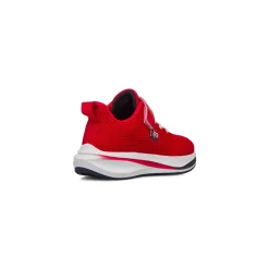 Sneakers rosse da bambino in mesh con dettagli a contrasto e logo Nautica